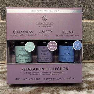 Chesapeake Bay~Mind & Body~Wellness~ Relaxation~Essential Oil 3-Pk. 0.99 fl. oz.